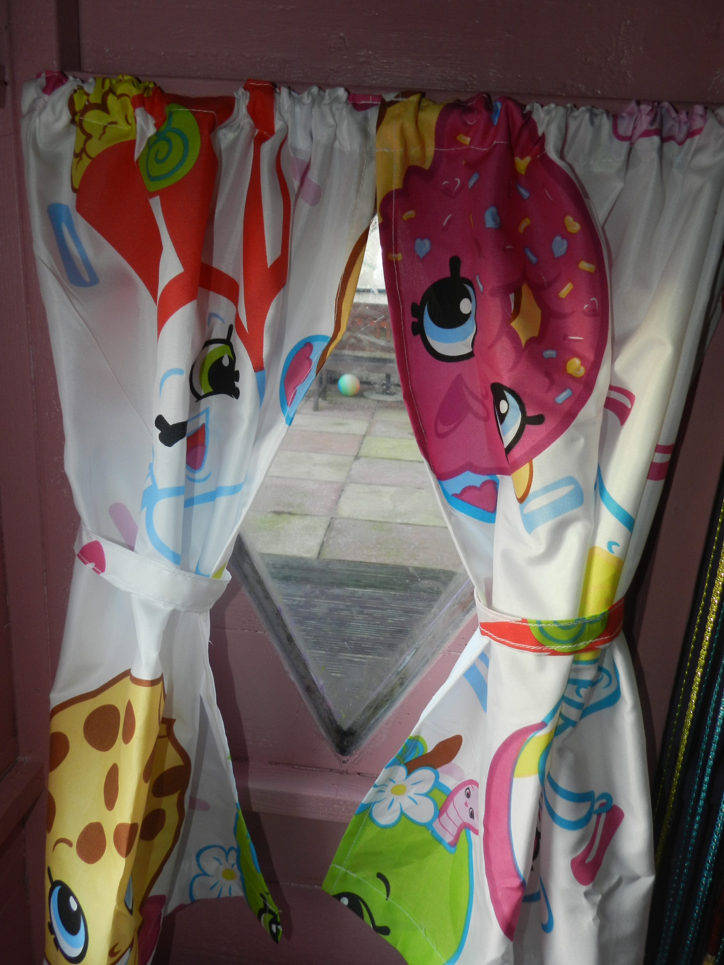 Wendy House / Playhouse Curtains SHOPKINS WHITE Princess Tia Designs