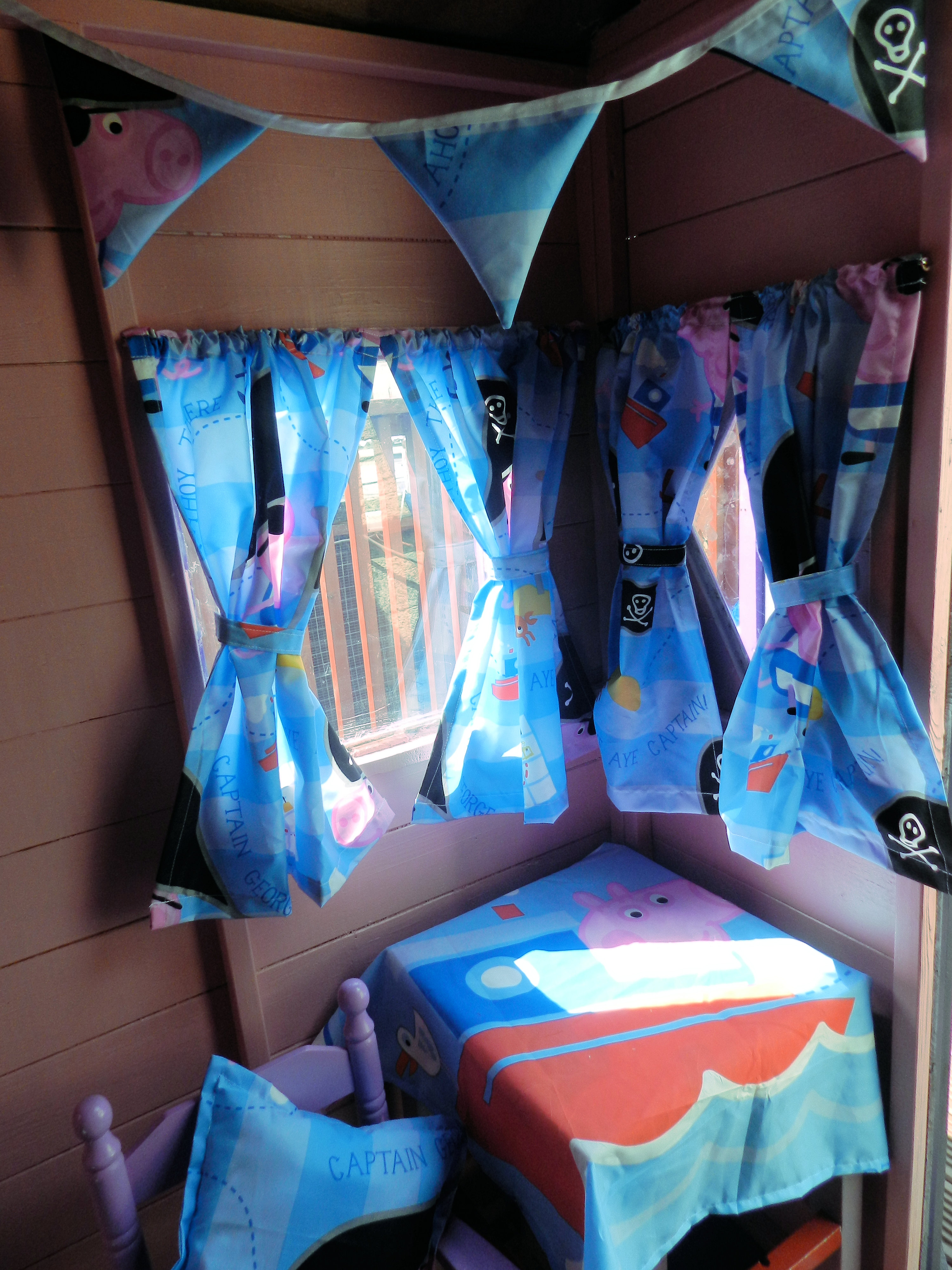 Wendy House / Playhouse Curtains PEPPA and Princess Tia Designs